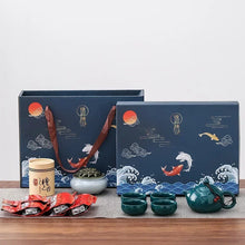 Load image into Gallery viewer, Kungfu Tea Set Incense Burner Gift Box Ceremony One Pot Four Cups Can Sandalwood Stove Chinese Ceramic Portable in Car Cup Bar
