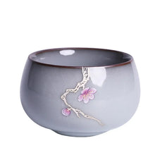 Load image into Gallery viewer, Iron Tire Official Kiln Master Cup Single Person Single Wholesale Silver Hand-painted Ice Cracked Ceramic Tea Large Cups Teaware
