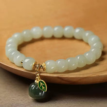Load image into Gallery viewer, Natural Hetian Jade Bracelet Gray Jade Lotus Root Ancient Style Gold Inlaid with Jade 925 Silver Bracelet Girlfriends Beads
