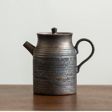 Load image into Gallery viewer, Gilt Glaze Teapot Side Handle Tea Ceremony Wholesale Handmade Rust Stoneware Kung Fu Set Ceramic Single Pot Coffee Tableware Bar

