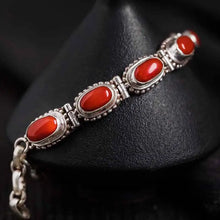 Load image into Gallery viewer, Indian Nepal Handmade S925 Silver Accessories Bracelet Wrist Ring Women&#39;s Tibetan Creative Retro Ethnic Style
