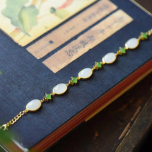 Load image into Gallery viewer, High-End Antique Super Fairy Bracelet Sterling Silver Simple Special-Interest Design Jade Bracelet Women Hetian Jade White Jade

