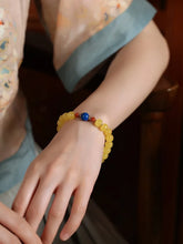 Load image into Gallery viewer, Xiaoyinjiang Natural Beeswax Amber Multi-Treasure Bracelet Women&#39;s Jade Bead Crystal Jade Beaded Beads Gemstone Bracelet
