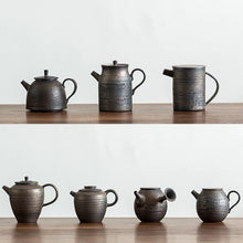 Load image into Gallery viewer, Gilt Glaze Teapot Side Handle Tea Ceremony Wholesale Handmade Rust Stoneware Kung Fu Set Ceramic Single Pot Coffee Tableware Bar
