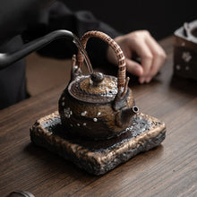 Load image into Gallery viewer, Creativity Tray Heart Sutra Tea Board Chinese Retro Pot Tray Ceramic Pot Bearing Dry Brewing Table Water Storage Type Teaware
