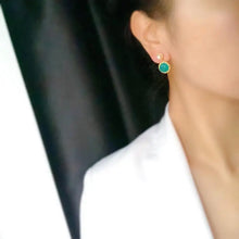 Load image into Gallery viewer, Sterling Silver Amazonite Earrings Pearl 2020 Summer Exquisite Refined Grace High-Grade Retro Jade Hong Kong Style Female
