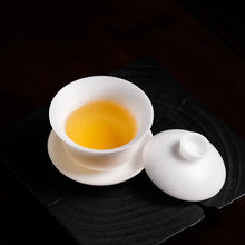 Load image into Gallery viewer, Jade Porcelain Non-hot Tea Set Mutton Fat White Bingzhong Bowl Cup Kung Fu Sancai Ceramic Lid Gaiwan Chinese Teaware Kitchen Bar
