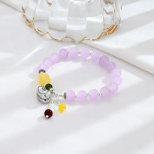 Load image into Gallery viewer, Natural Lavender Amethyst Single Circle Bracelet Bracelet Natural Beeswax S925 Silver Body Silver All the Best Bracelet
