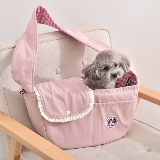 Lace Pocket Pink Dog Travel Carrier