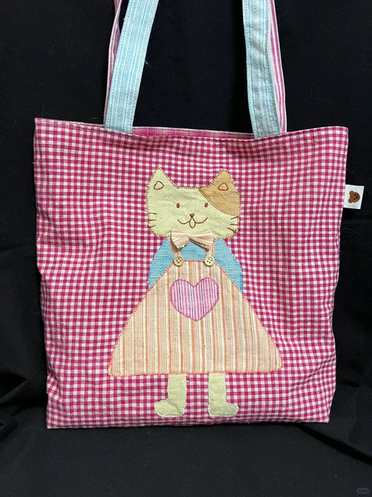Cat girl handmade bag