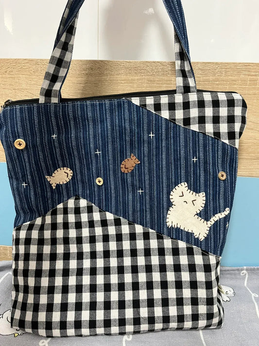little cat fish handmade bag