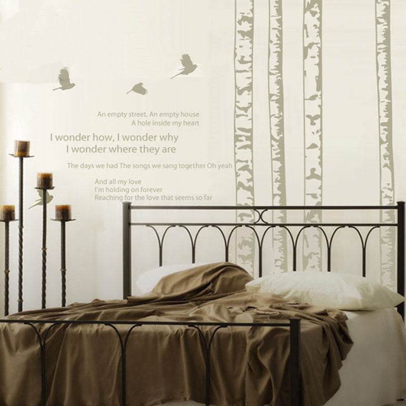 White Birch Forest Wall Decal - WallDecal