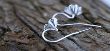 Load image into Gallery viewer, Brushed Flower Silver Earrings
