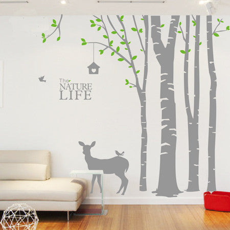 Deer Forest Wall Decal - WallDecal