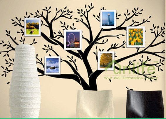 Family Tree Wall Decal - Photo frame tree Decal - Family Tree Wall Sticker - WallDecal
