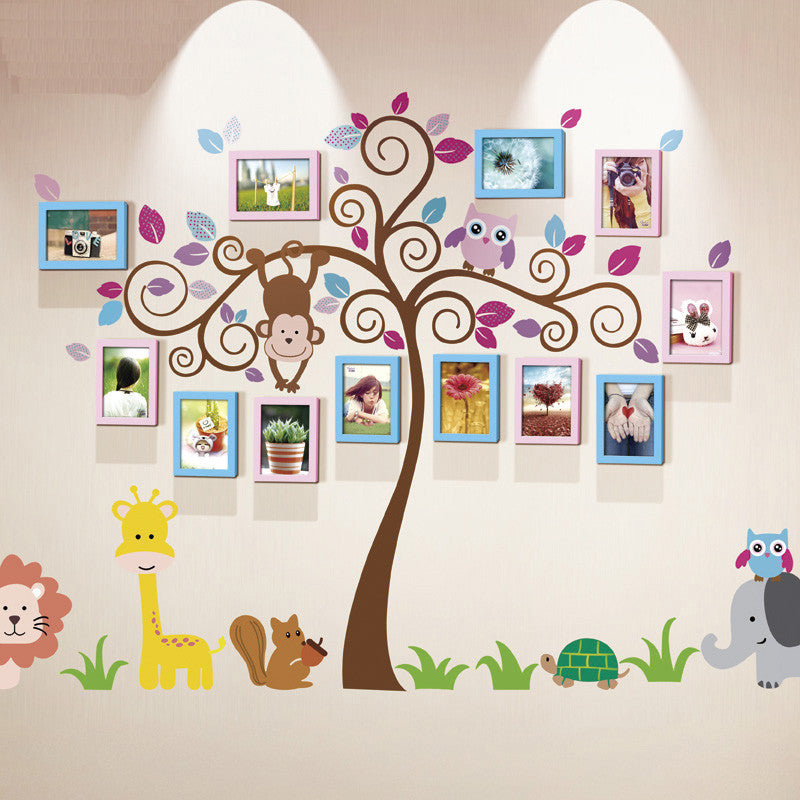 Unique family photo wall decal and frame mix - WallDecal