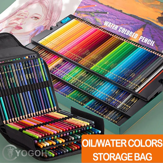 200/180/160/150/120/72/48/12 Colors Professional Oil Color Pencils Set with Bag