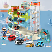 Load image into Gallery viewer, Car Toy Parking Building Toys Music Automobile Electric Rail
