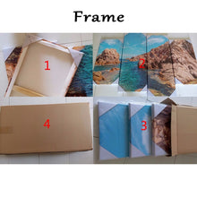 Load image into Gallery viewer, 5 Panel Sea Full Moon Landscape Canvas
