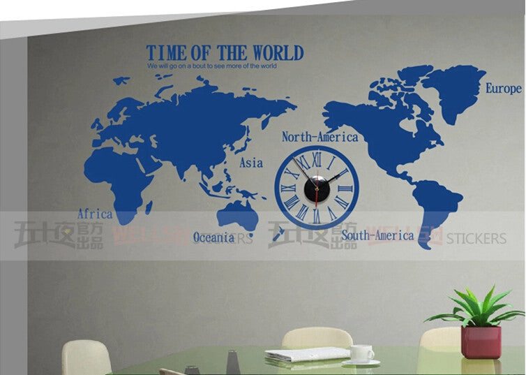 World  wall  map decals