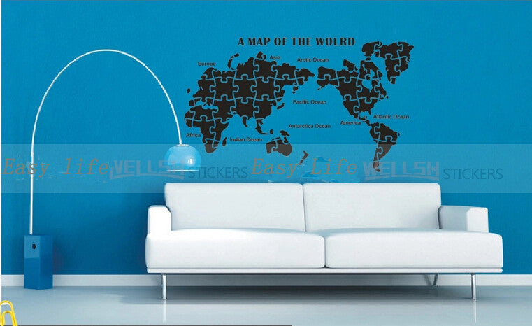 World Map decal home office decor - WallDecal