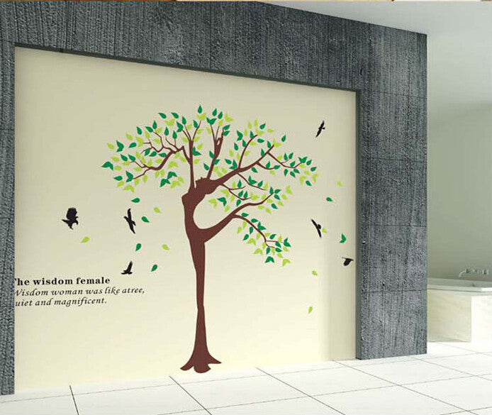 Dance Gril Tree wall decal - WallDecal
