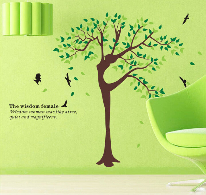 Dance Gril Tree wall decal - WallDecal