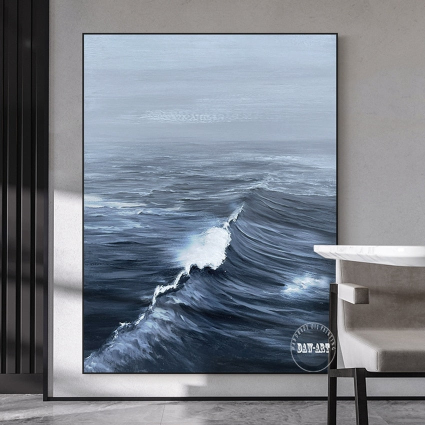 Ocean Wave Handmade Canvas Oil Painting