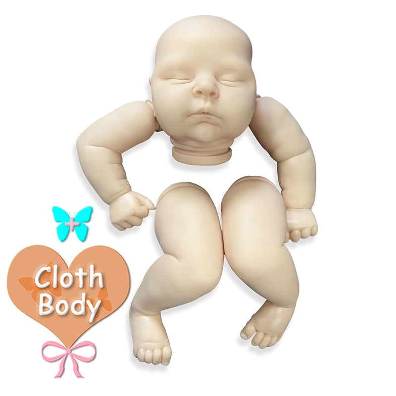 21Inch Reborn Doll Kit Peaches Soft Touch Fresh Color Unfinished Unpainted DIY Doll Parts