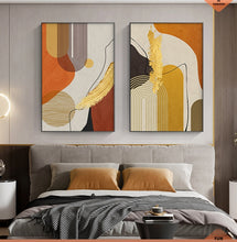 Load image into Gallery viewer, Luxury Abstract Line Canvas Painting Nordic Golden Poster Print Wall Art Pictures Living Room Bedroom Modern Big Size Home Decor
