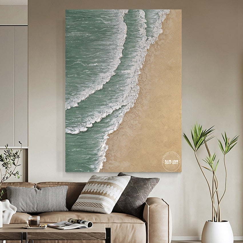 Ocean Wave Handmade Canvas Oil Painting