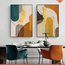 Load image into Gallery viewer, Luxury Abstract Line Canvas Painting Nordic Golden Poster Print Wall Art Pictures Living Room Bedroom Modern Big Size Home Decor
