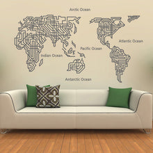 Load image into Gallery viewer, World Map Wall Decal Home Decor World Map Wall Sticker Wall Decor - WallDecal
