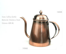 Load image into Gallery viewer, High Quality 600ML Stainless Steel  Coffee Kettle Teapot Coffee Pot
