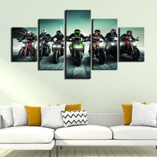 Load image into Gallery viewer, 5 Panels Motorcycle Posters And Prints Wall Art Canvas Painting Wall Pictures For Living Room Home Decoration

