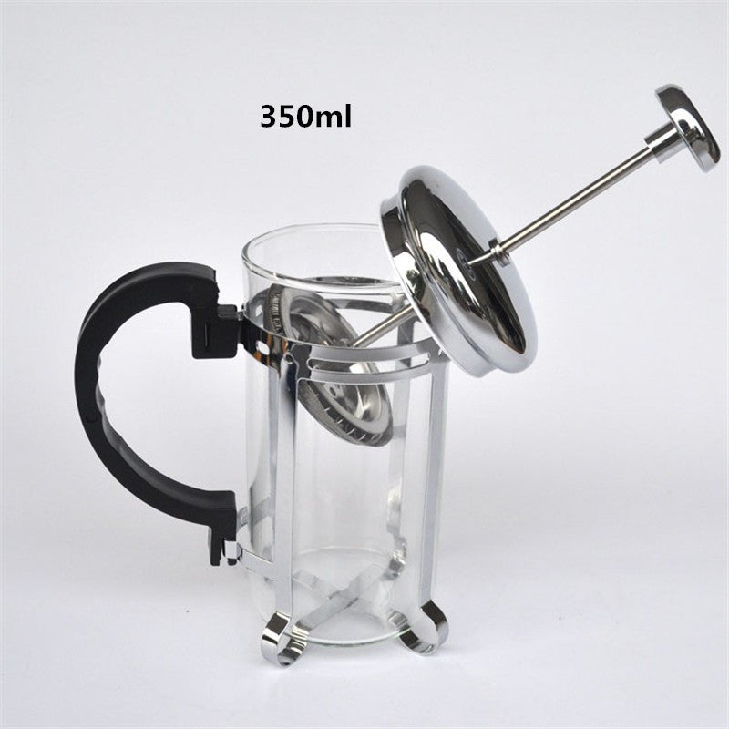 350ML silver glass filter coffee maker / tea strainer percolating cup coffee machine tea cup coffee filter tools Kitchen Tools