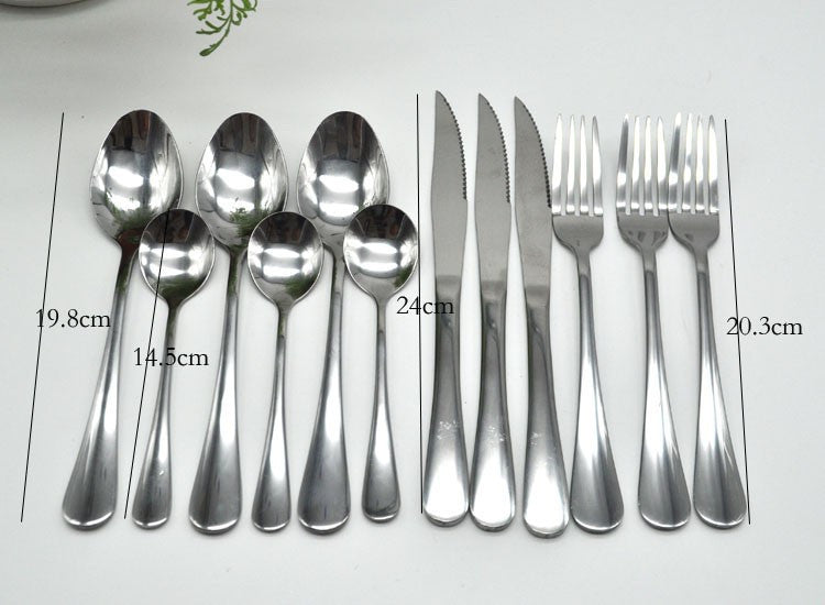 Exquisite stainless steel cutlery gift sets / tablespoon fork knife 12 sets of combinations of kitchen utensils Western cuisine