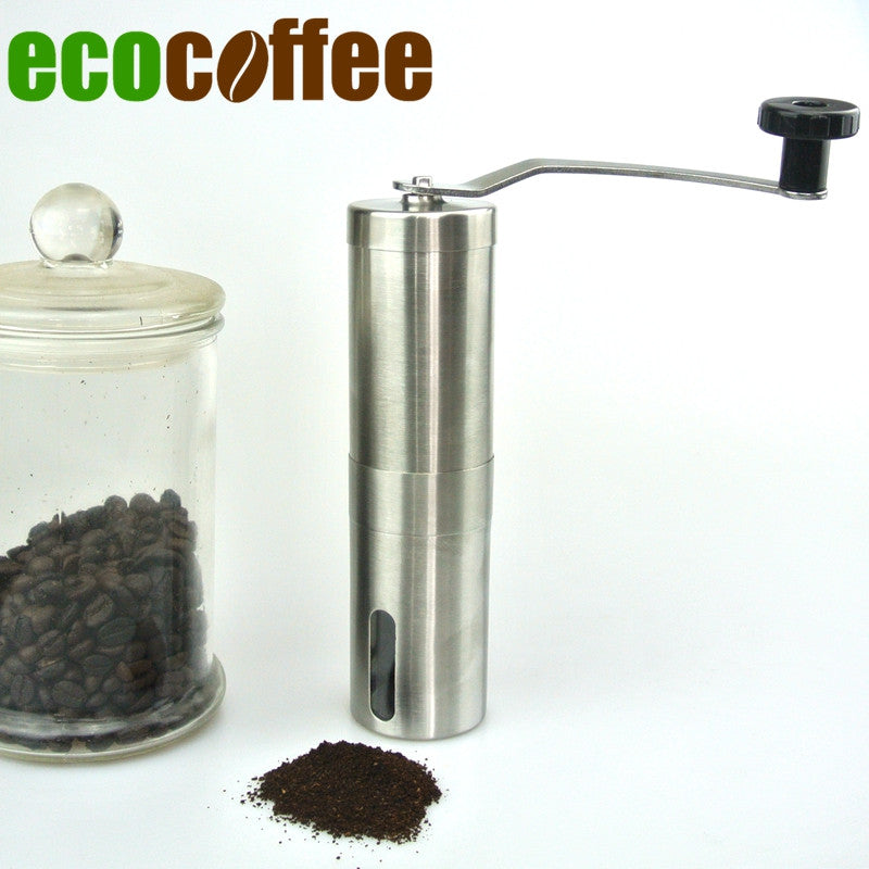 1PC Free Shipping manual coffee grinder Coffee Grinder Mills Coffee Bean Grinder Ceramic Mills Stainless Steel Hand
