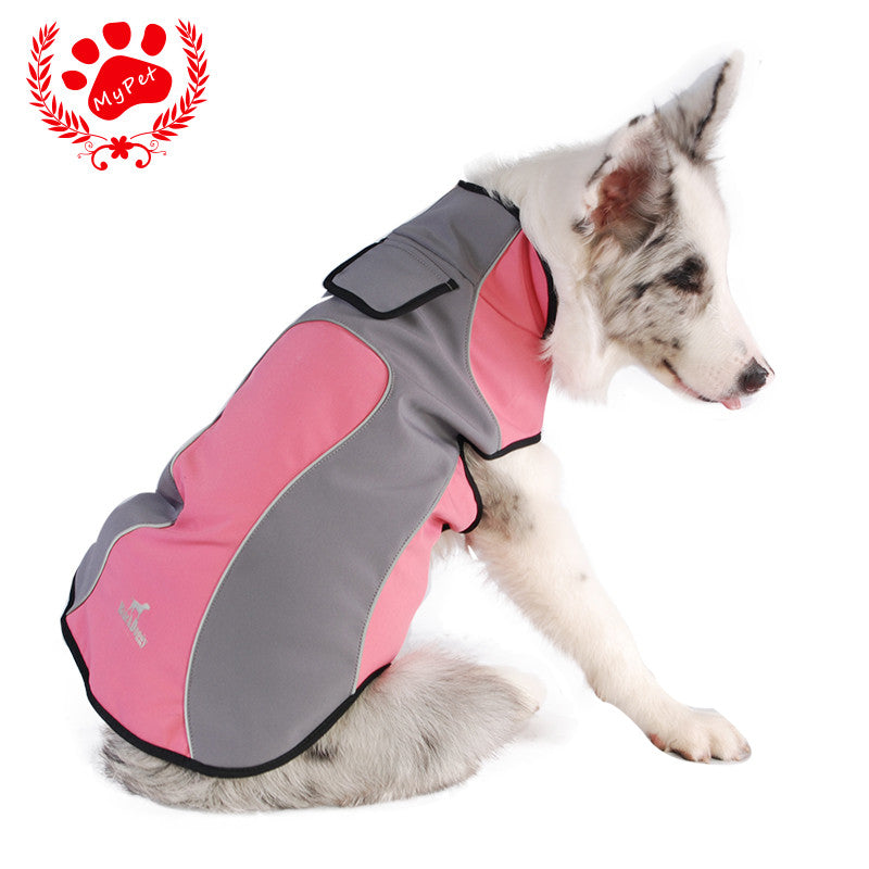 Black Doggy Spring waterproof fleece pets clothes wear-resistant warm dog outdoor coat jacket easy wear pink raincoat VC14-JK014