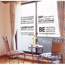 Load image into Gallery viewer, In This House We Are Family Love Each Other...Large Wall Picture for Living Room Word Art Quote Wall Sticker Size 115*60cm
