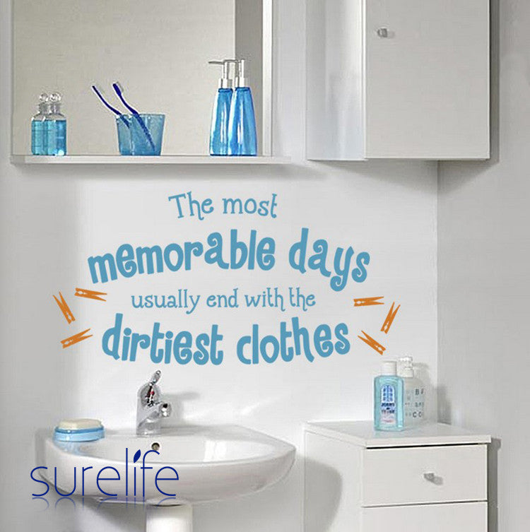 The Most Memorable Days Quotes Vinyl Wall Art Decals Stickers Wallpaper Laundry Room Home Decor Size 105*50cm