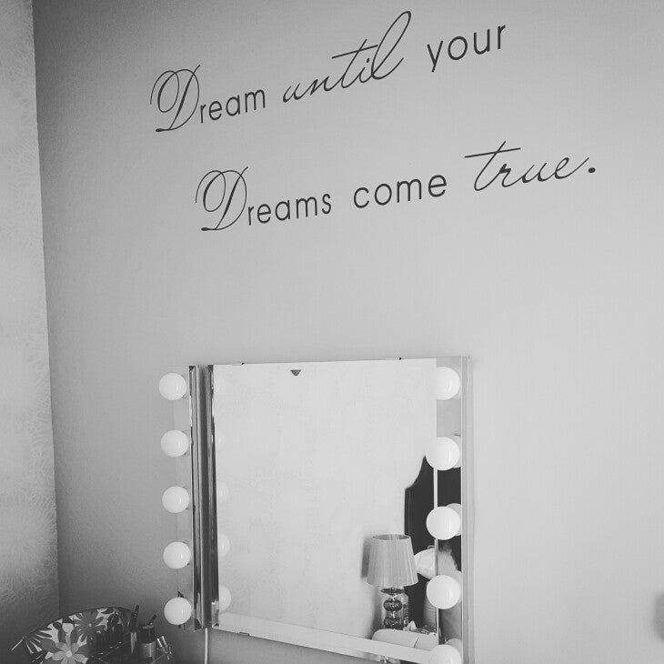dream until your dreams come true Wall Stickers English Wall Quotes Vinyl Home Decor Decals Letter decorative ZYVA-8009-NA