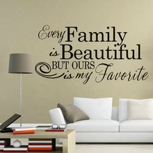 Load image into Gallery viewer, Characters &quot;Family Beautiful&quot; Wall Sticker Living Room Removable wall stickers home decor decoracion PVC Black 57*110CM

