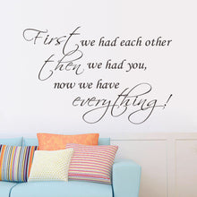 Load image into Gallery viewer, 2016 Modern PVC Characters &quot;we had each other&quot; Wall Stickers Home Decor Decoration Art Waterproof Removable 37*57CM
