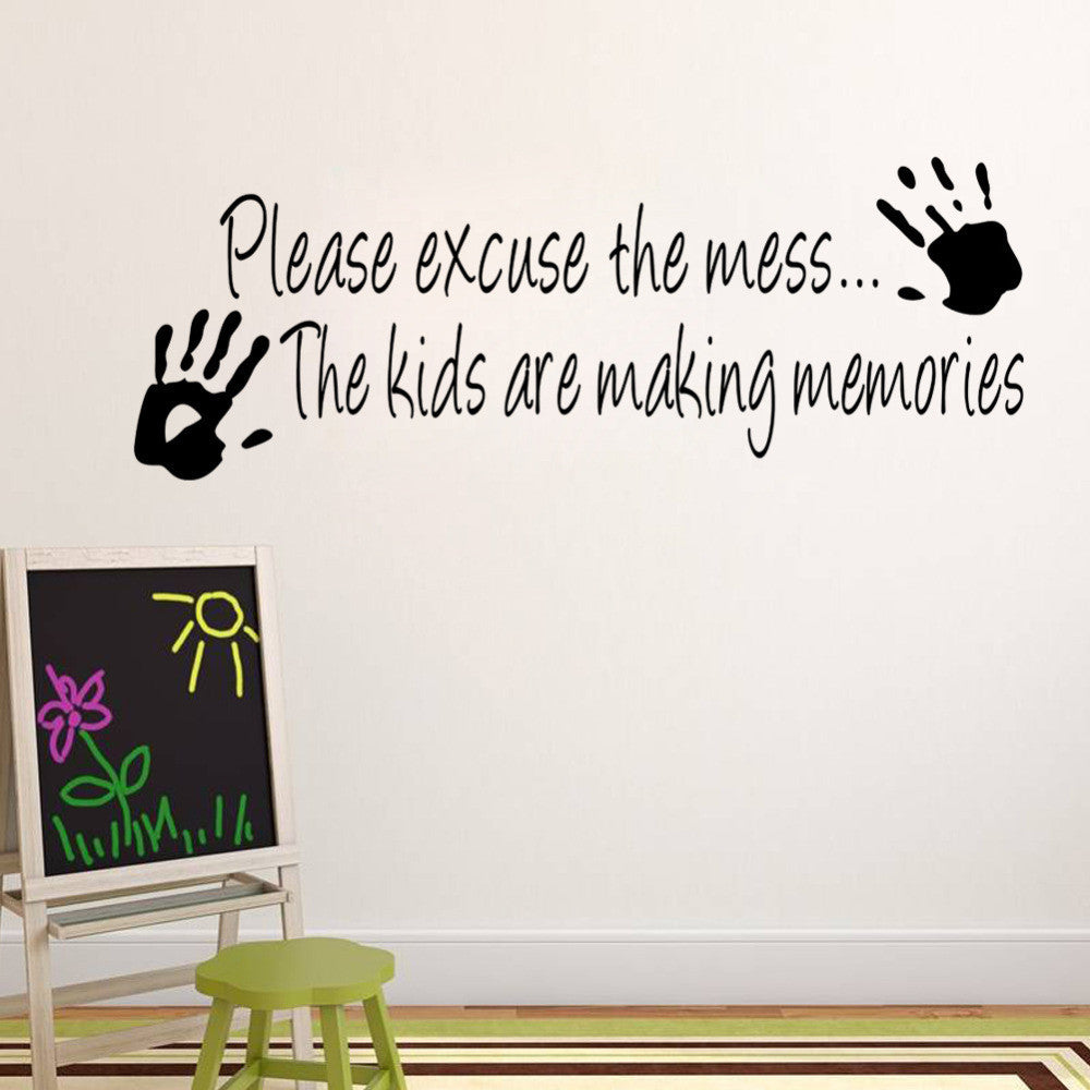 WHOLESALE making memories vinyl wall sticker home decor creative quote wall decals z002 kids room removable cartoon wall art 5.0