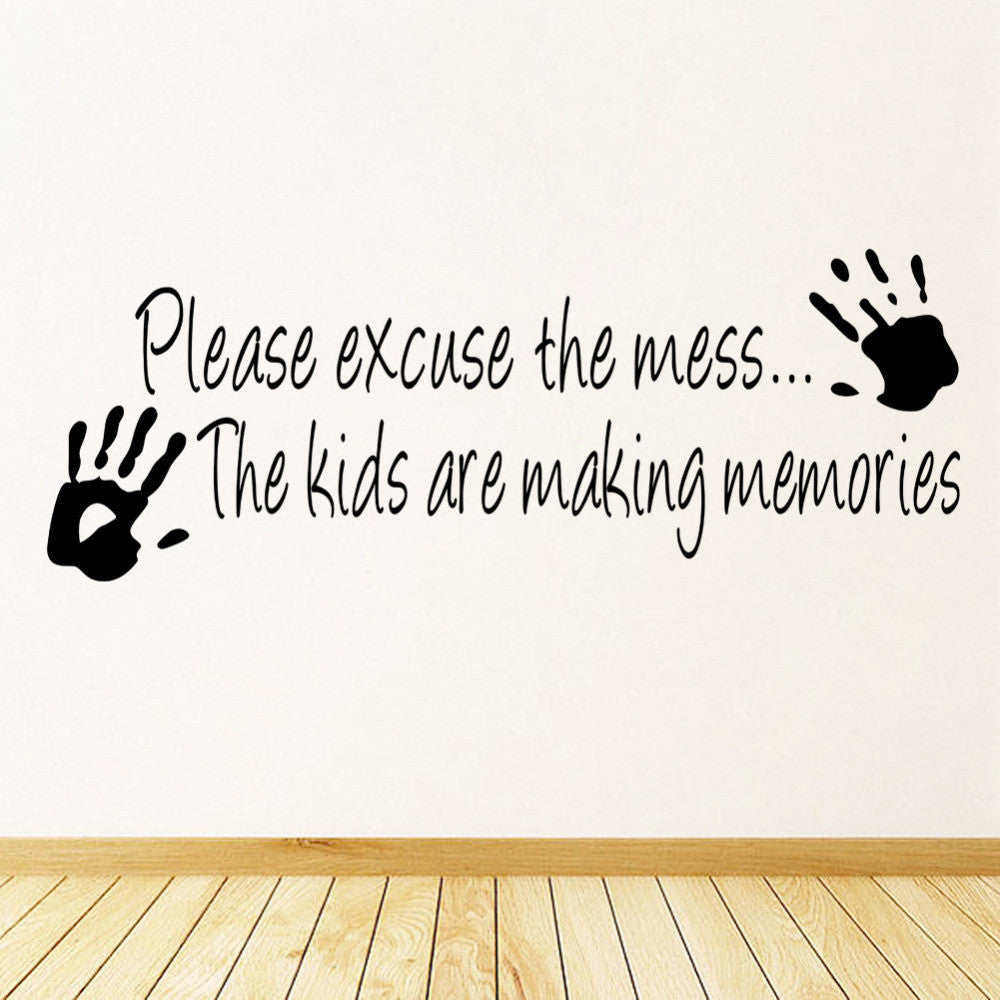 WHOLESALE making memories vinyl wall sticker home decor creative quote wall decals z002 kids room removable cartoon wall art 5.0