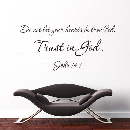 "Trust In God" PVC Removable Wall Sticker Decor For bedroom living Rooms