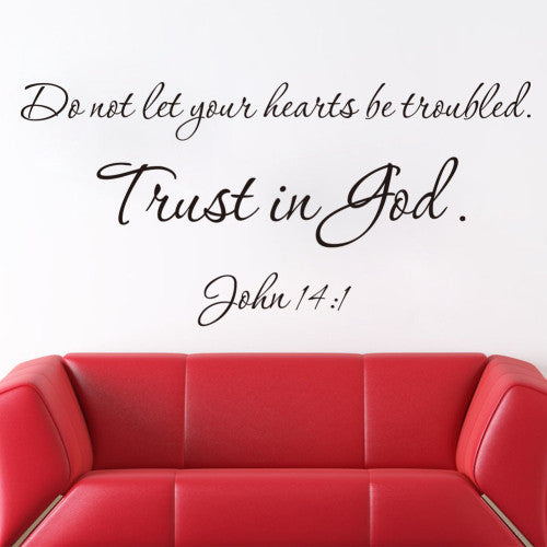 "Trust In God" PVC Removable Wall Sticker Decor For bedroom living Rooms