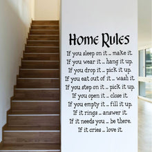 Load image into Gallery viewer, Characters &quot;Home Rules &quot;wall stickers home decor decals decoration Characters 2015 NEW Removable Living Room PVC 57*81CM
