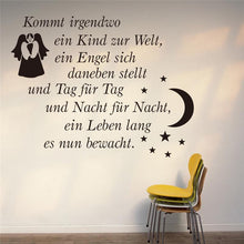 Load image into Gallery viewer, german quotes wall stickers living bedroom decoration 003. angel bless zitate wandaufkleber diy vinyl home decals art 3.5
